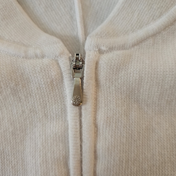 Athlete Advantage Sweater Side Pockets & Zipper, White, Medium - Picture 4 of 9